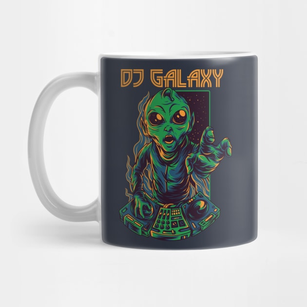 DJ Alien Galaxy  Illustration by Mako Design 